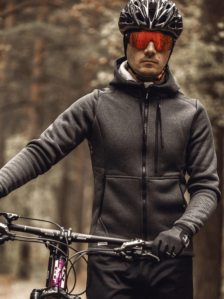 Vestes de cyclisme thermiques pour hommes avec capuche / coupe-vent chaud décontracté - SPF0484 