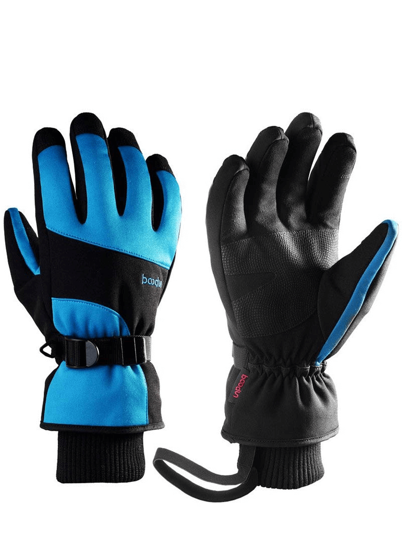 Thick waterproof mountaineering gloves with wrist rope, unisex, ideal for outdoor adventures in all weather conditions, model SF0588.