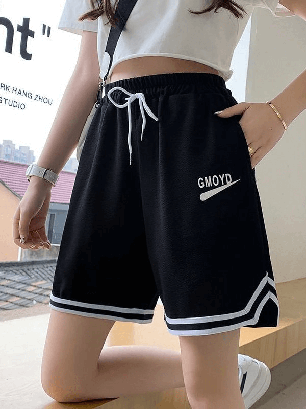 Thin Wide Elongated Women's Shorts with Side Pockets - SF0201