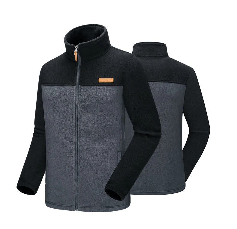 Trekking Men's High Collar Zipper Fleece Jacket with Pockets - SF0230