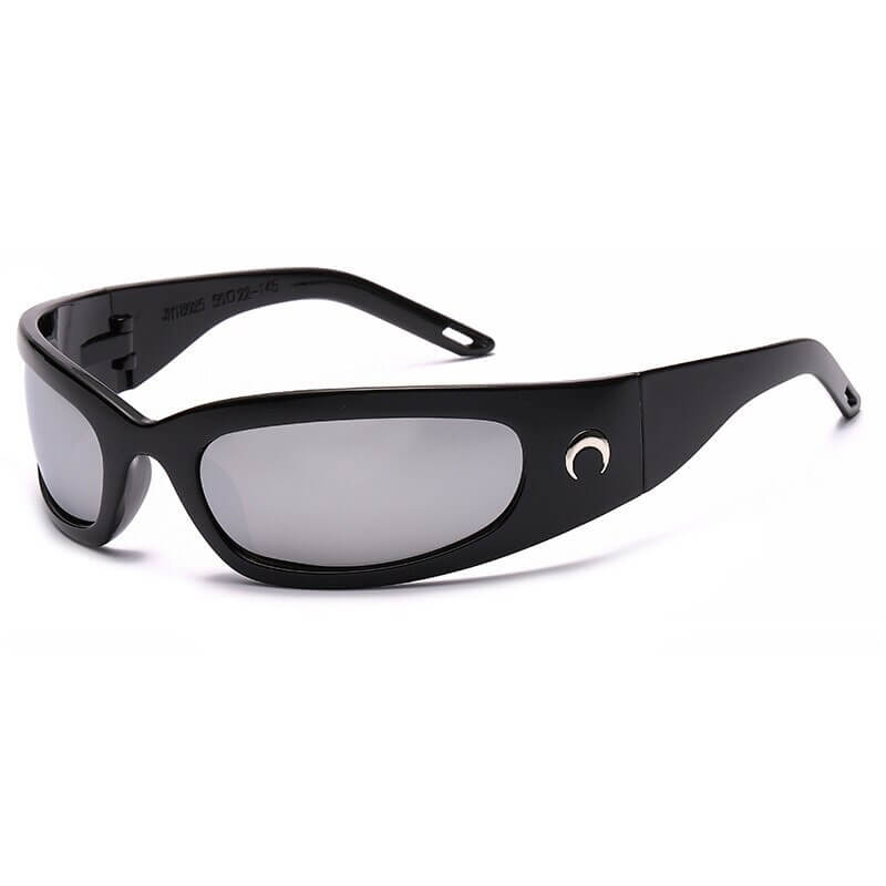 Trendy unisex rectangular sunglasses SF0534 with mirrored gradient UV400 lenses and durable alloy frames, stylish sun protection.