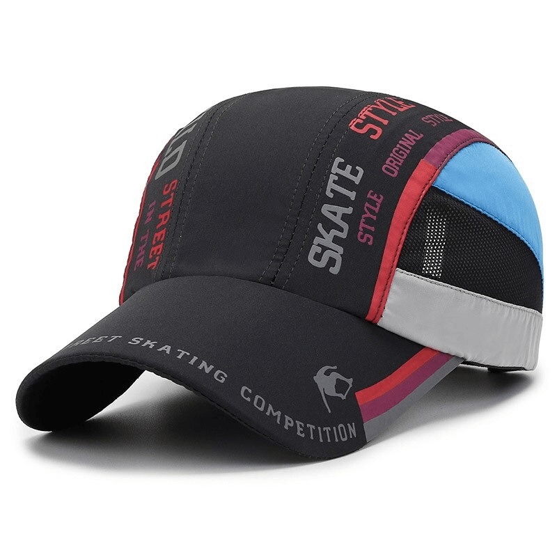 Unisex breathable thin baseball cap with patchwork design, lightweight and adjustable for outdoor sports, SF0499