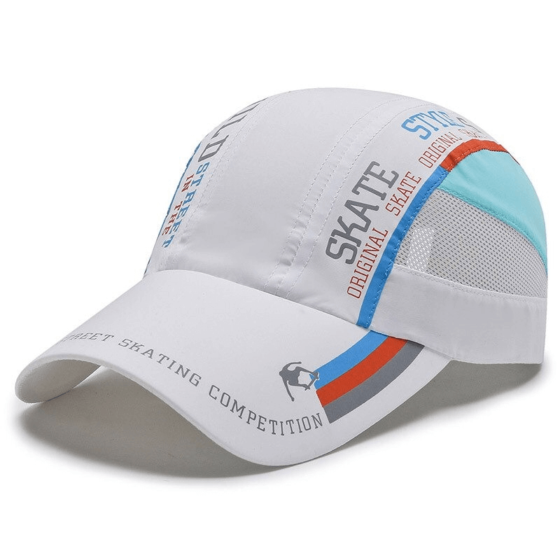 Unisex breathable thin baseball cap with patchwork pattern, adjustable, lightweight, perfect for outdoor sports and driving. SF0499