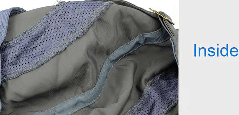 Inside view of unisex foldable waterproof sports baseball cap SF0906, showing inner lining and adjustable strap for comfort.