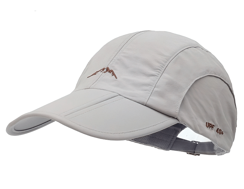 Unisex foldable waterproof sports baseball cap, casual style with adjustable strap, perfect for outdoor activities, in light gray color, SF0906.