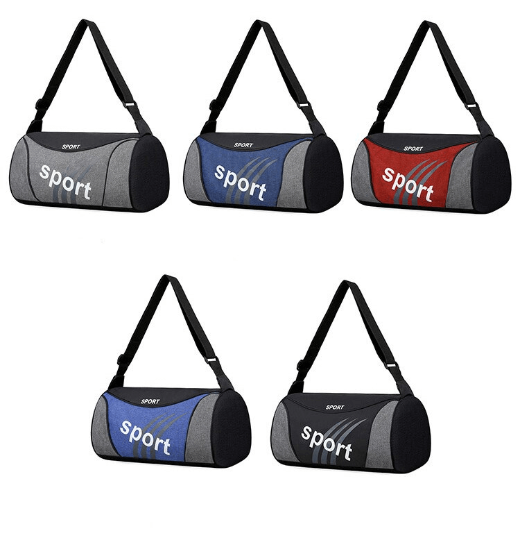 Colorful unisex outdoor multifunction hiking sports bags with belts in black, gray, blue, and red displayed in a row.