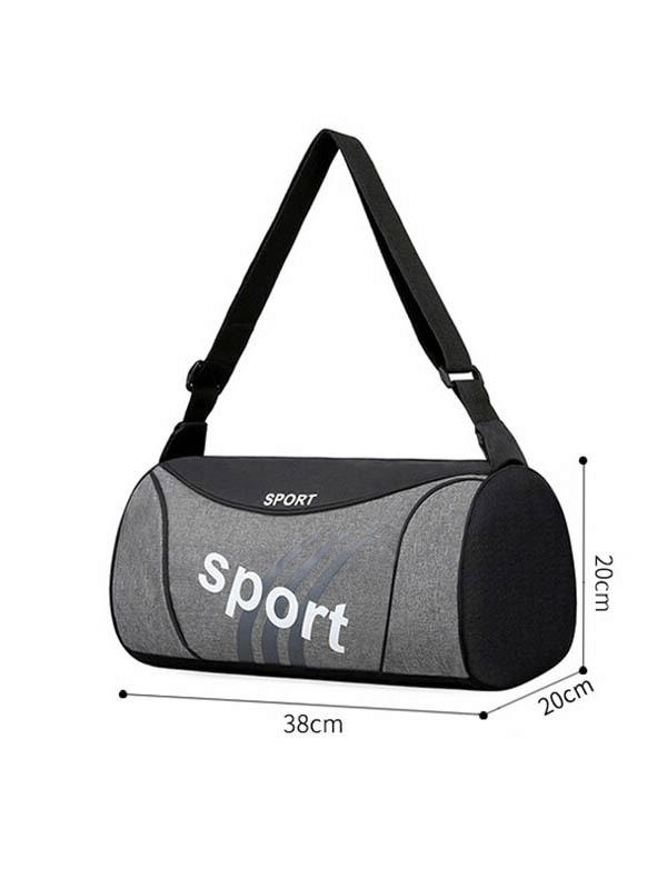 Gray unisex outdoor multifunction hiking sports bag with belt, showing dimensions 38x20x20 cm, sporty design - SF0783