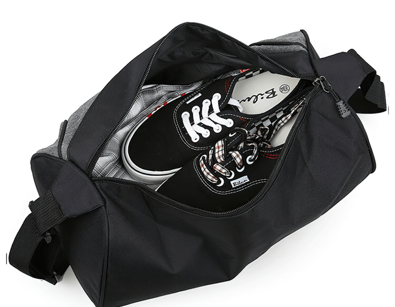 Unisex Outdoor Multifunction Hiking Sports Bag with Belt SF0783, showing open compartment with sneakers, perfect for adventures.