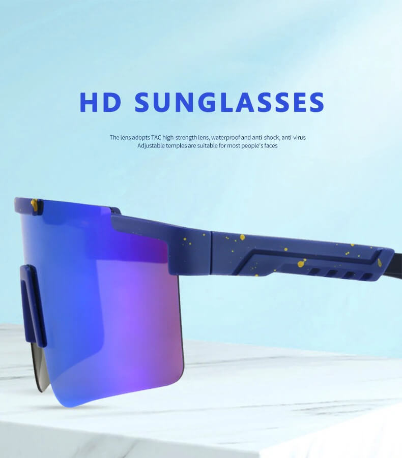 Übergroße quadratische Unisex-Sonnenbrille zum Wandern oder Autofahren – SF0536 