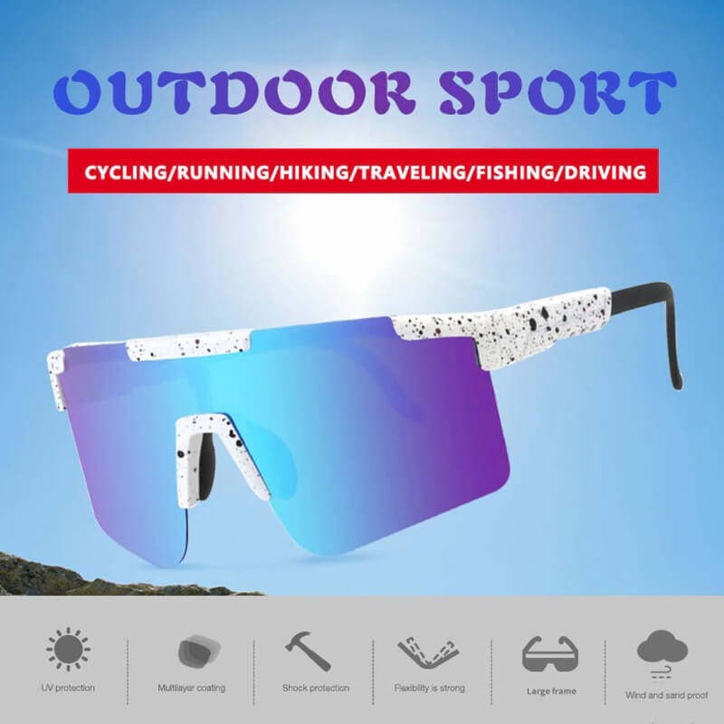Übergroße quadratische Unisex-Sonnenbrille zum Wandern oder Autofahren – SF0536 