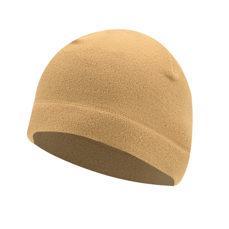 Unisex Windproof Fleece Sports Hat in beige, perfect for fishing and hunting, offering warmth and thermal insulation for all-day comfort.