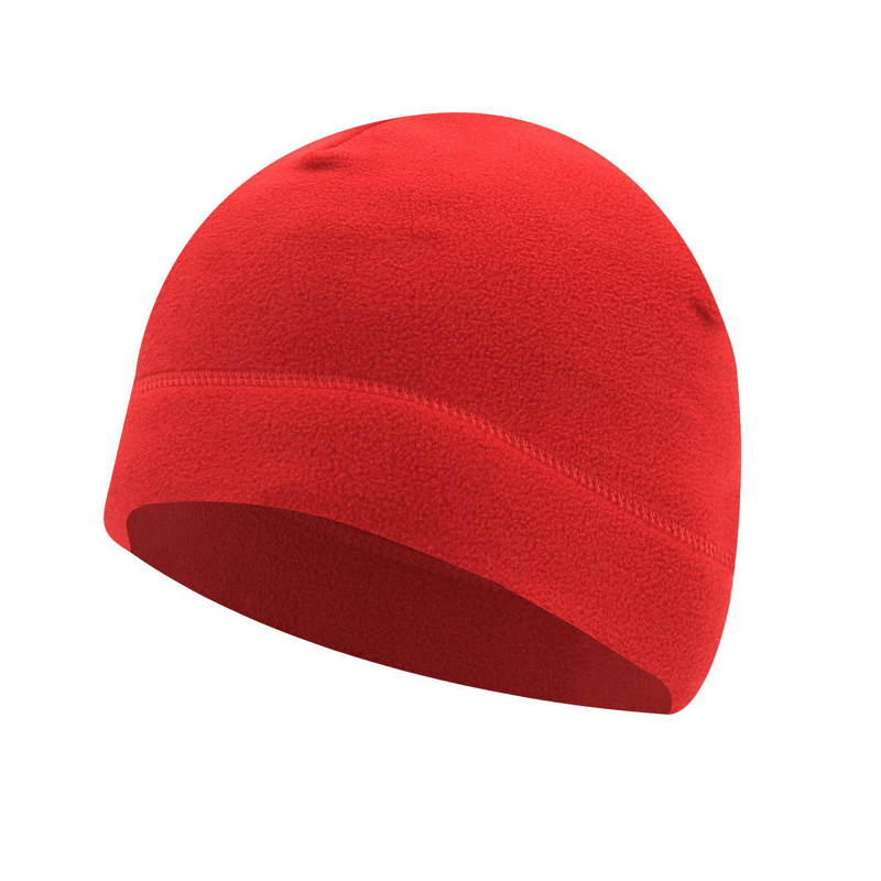 Red unisex windproof fleece sports hat perfect for fishing and hunting, designed for thermal insulation with 60-62cm size for adults.
