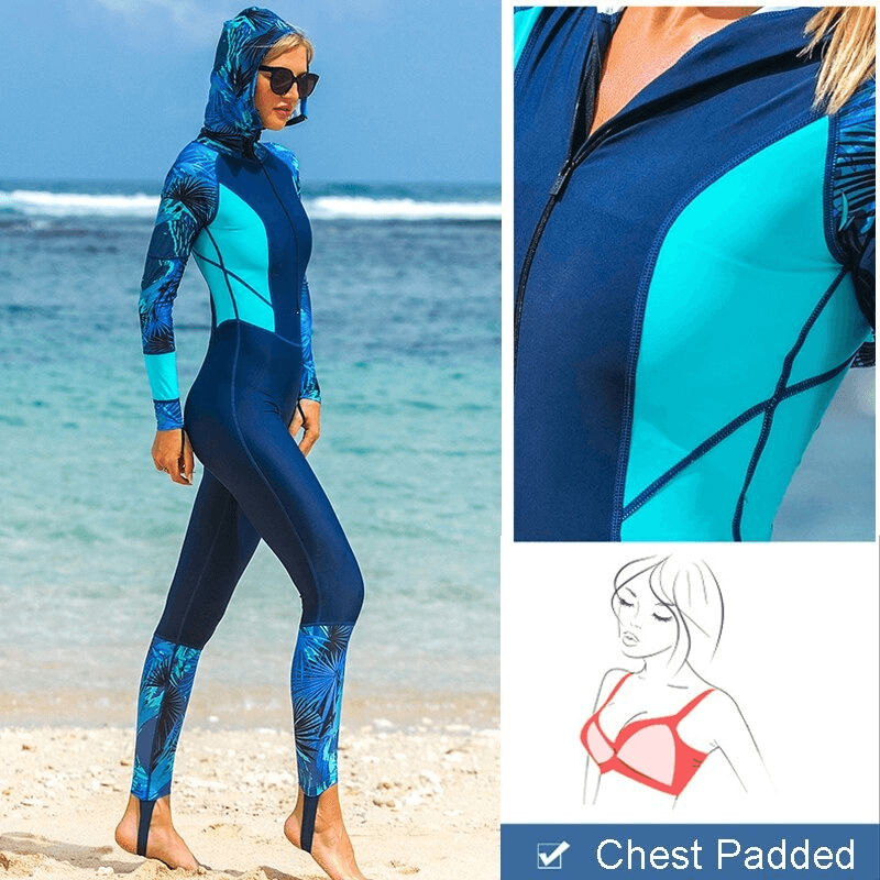 Combinaison De Surf En Néoprène Pour Femme - Avec Fermeture éclair - Une Pièce - Rashguard UPF 50 Combinaison De Surf En Néoprène Pour Femme - Avec Fermeture éclair - Une Pièce - Rashguard UPF 50