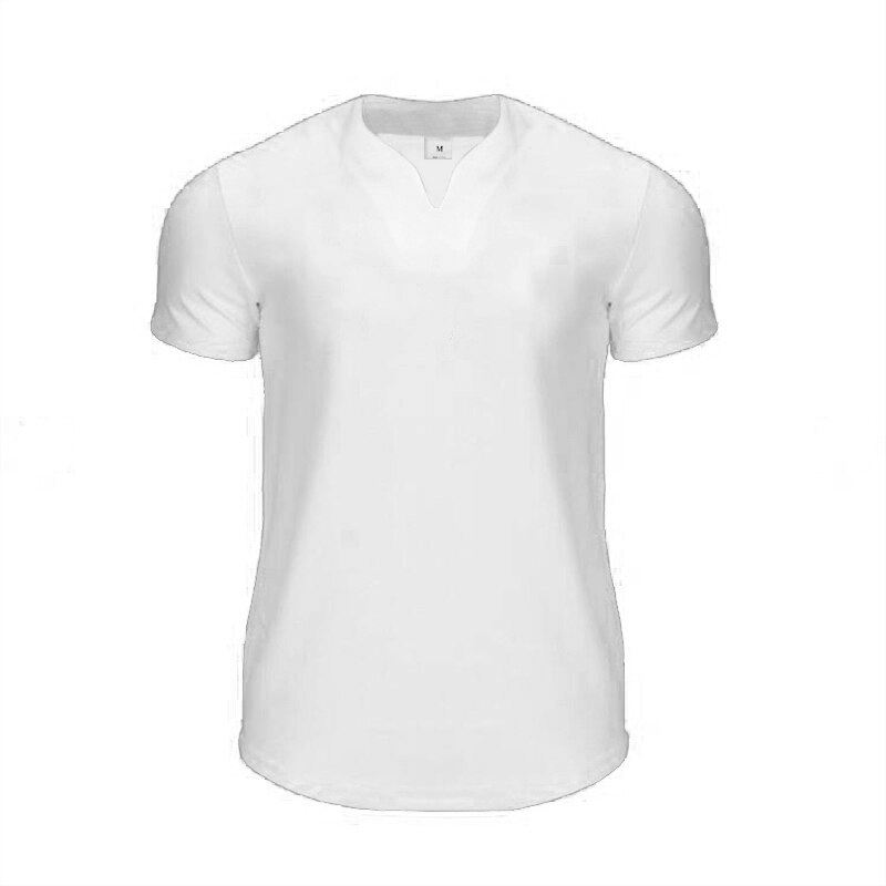 T-shirt de mode coupe ajustée à manches courtes et col en V / vêtements de sport décontractés - SPF1230 