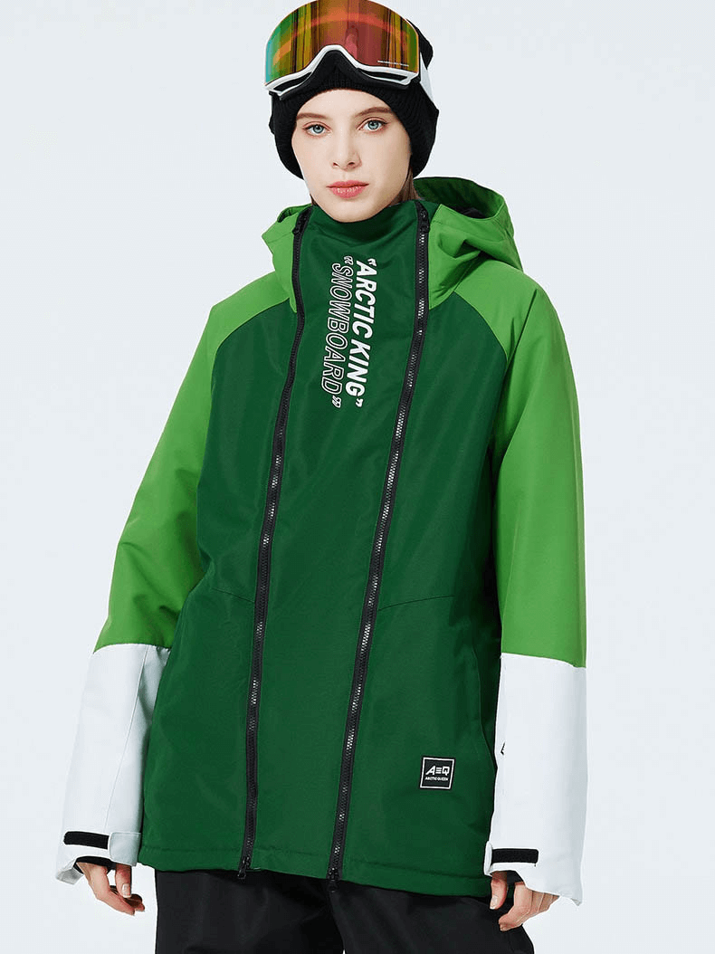 Warm Waterproof Snowboarding Jacket with Double Zipper - SF0943