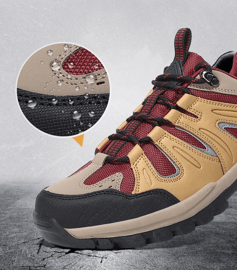 Men's waterproof anti-slip trekking shoes with breathable nylon, lace-up closure, great for outdoor adventures, SF0753 model