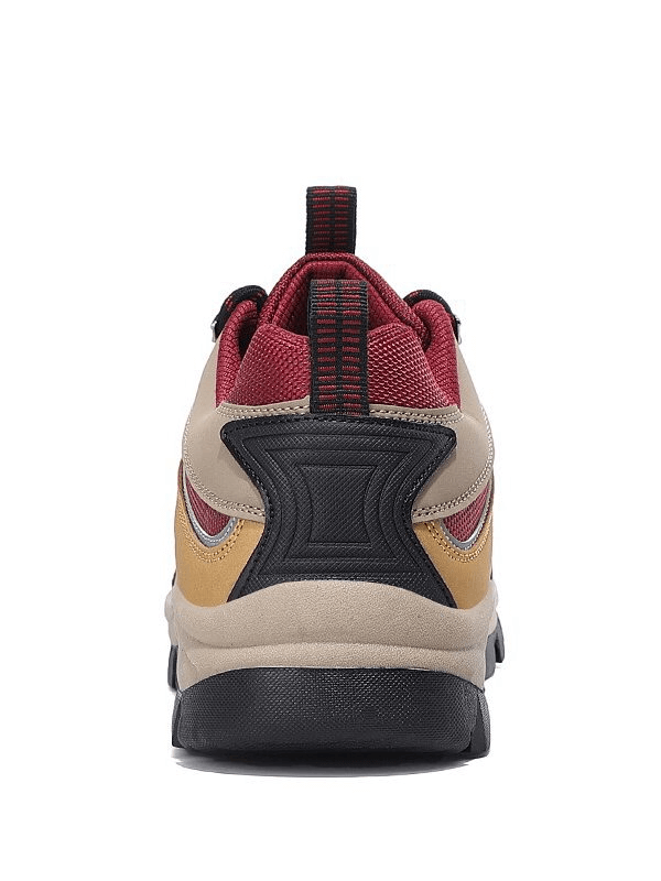 Rear view of men's waterproof anti-slip trekking shoe, SF0753, with a rubber outsole and lace-up design. Perfect for outdoor adventures.