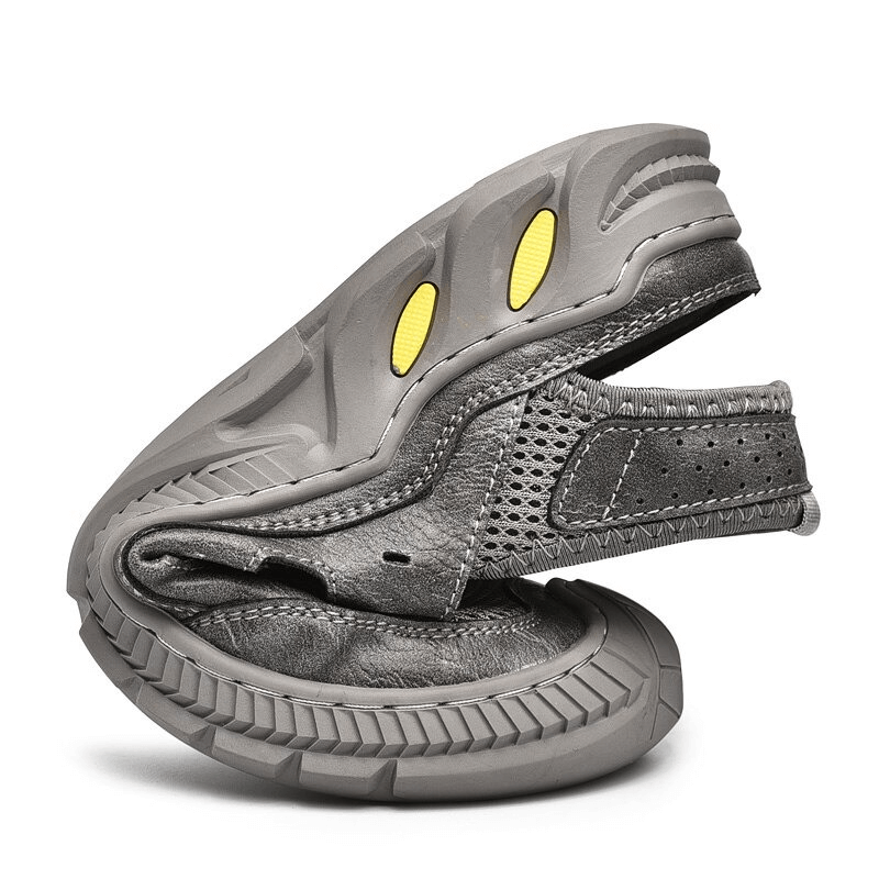 Sandales en maille respirante creuse avec semelle en caoutchouc résistante à l'usure - SPF0699 
