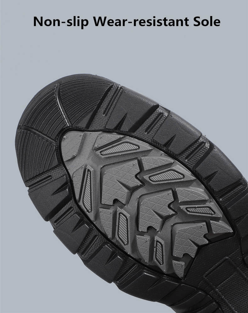 Close-up of non-slip sole of military snow boots with wear-resistant design.