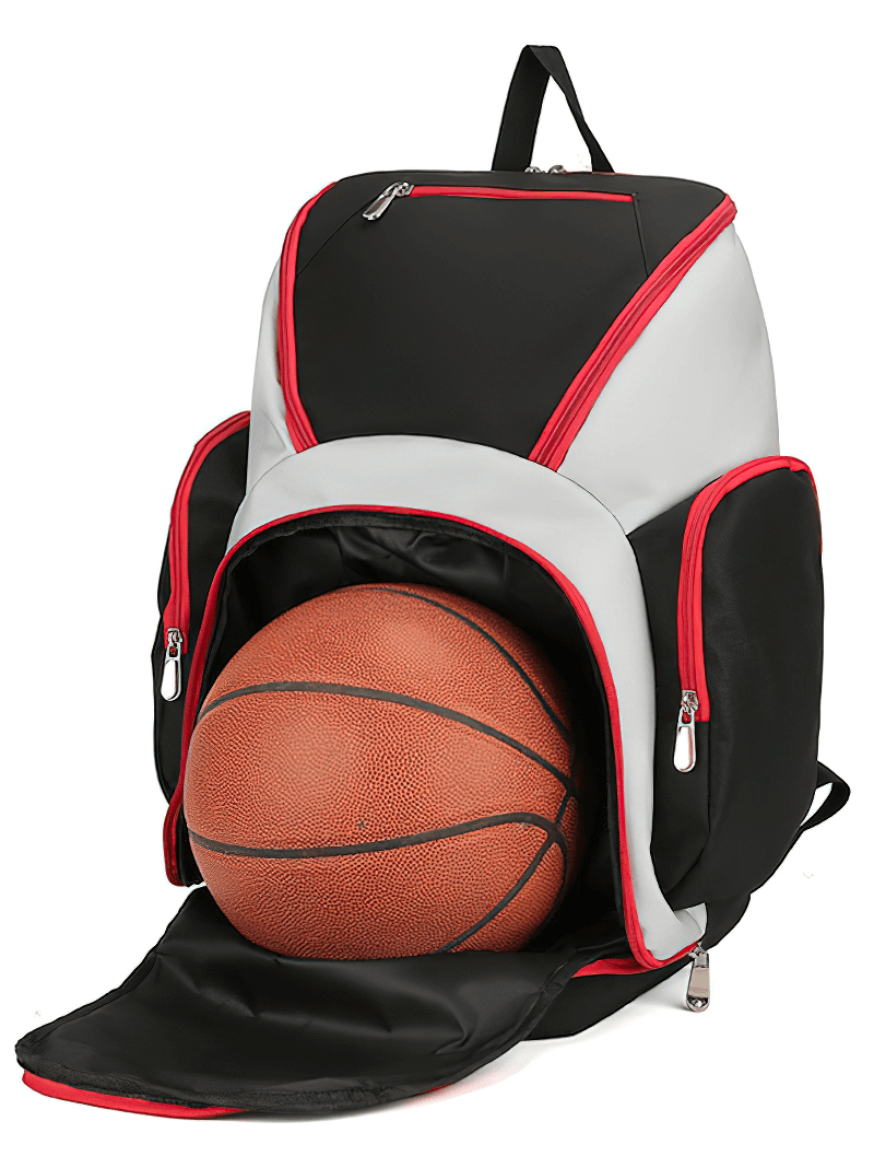 Waterproof lightweight football backpack SF0870 with large capacity, durable nylon, unisex design, and air cushion belt.