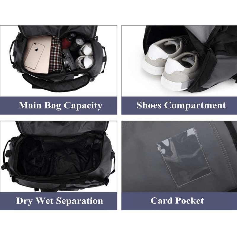 Wasserdichte Sporttasche für das Training mit Trennung für trockene und nasse Kleidung – SF0920 