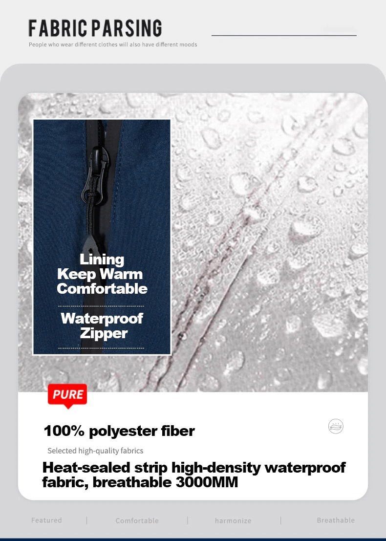 Wasserdichte Daunen-Baumwolljacke mit Thermo-Reißverschluss und Kapuze – SF0190 