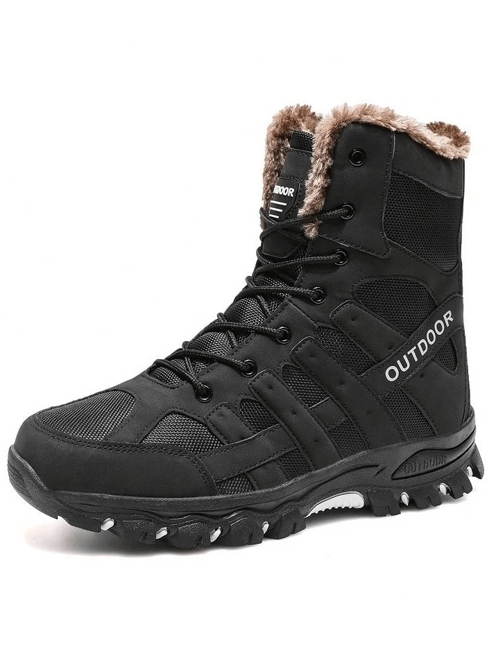 Waterproof Upper Men's Motorcycle Boots with Warm Thick Plush - SF0696