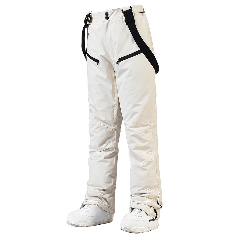 Waterproof warm snowboarding trousers SF0688 with waist protection, adjustable waist, and zipper fly closure, ideal for skiing.