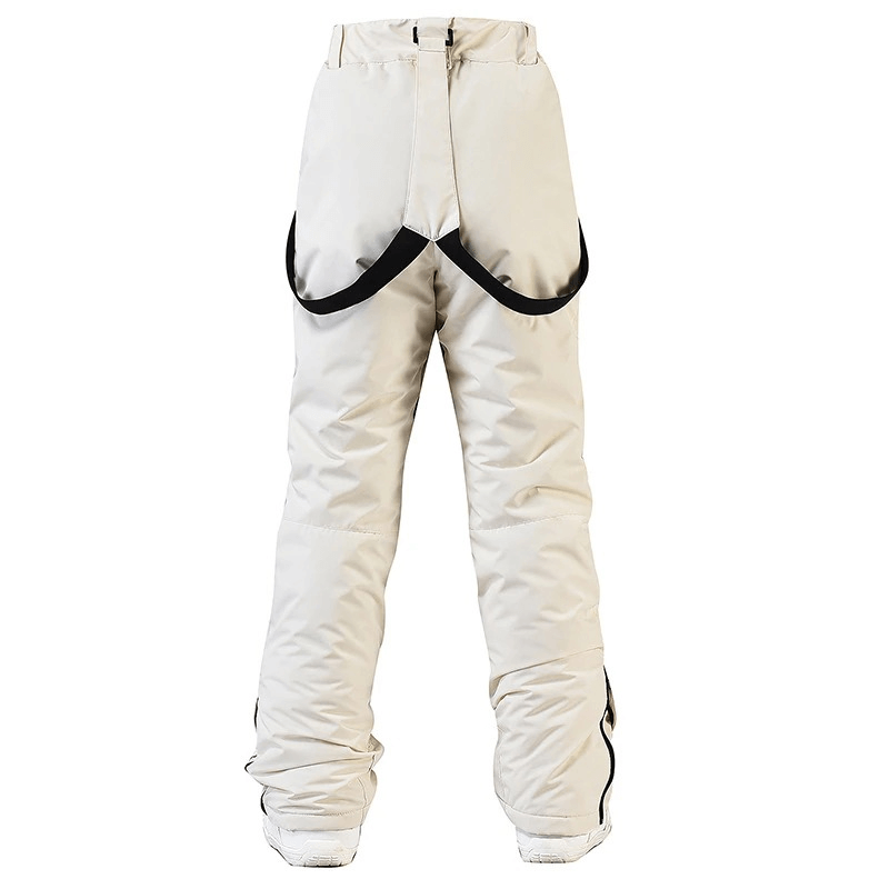 Back view of Waterproof Warm Snowboarding Trousers with Waist Protection, showcasing durable straps and windproof material.