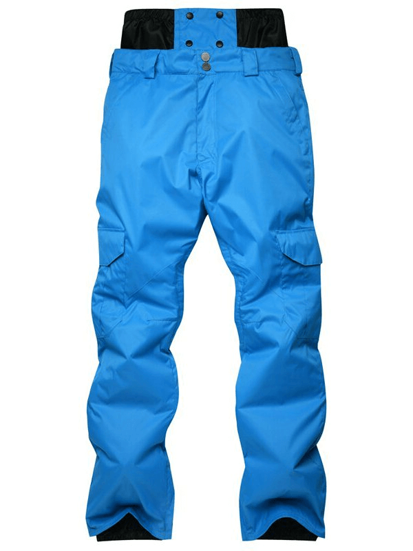 Blue waterproof windproof insulated sports men's pants SF0733, perfect for skiing and snowboarding in winter.