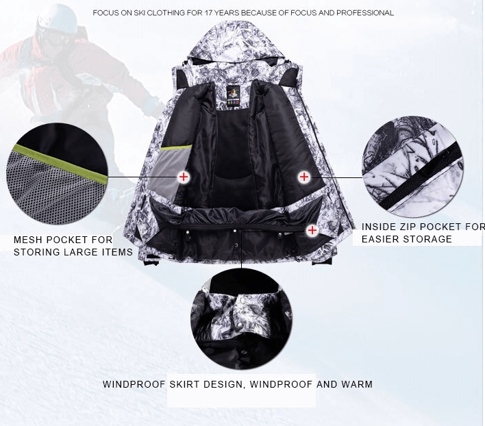 Veste de ski imperméable et coupe-vent pour hommes / vêtements d'extérieur de sport - SPF0923 