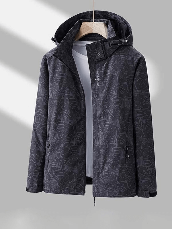 Men's waterproof quick dry jacket, windproof spandex and polyester, ideal for outdoor activities like hiking and trekking, model SF0306.