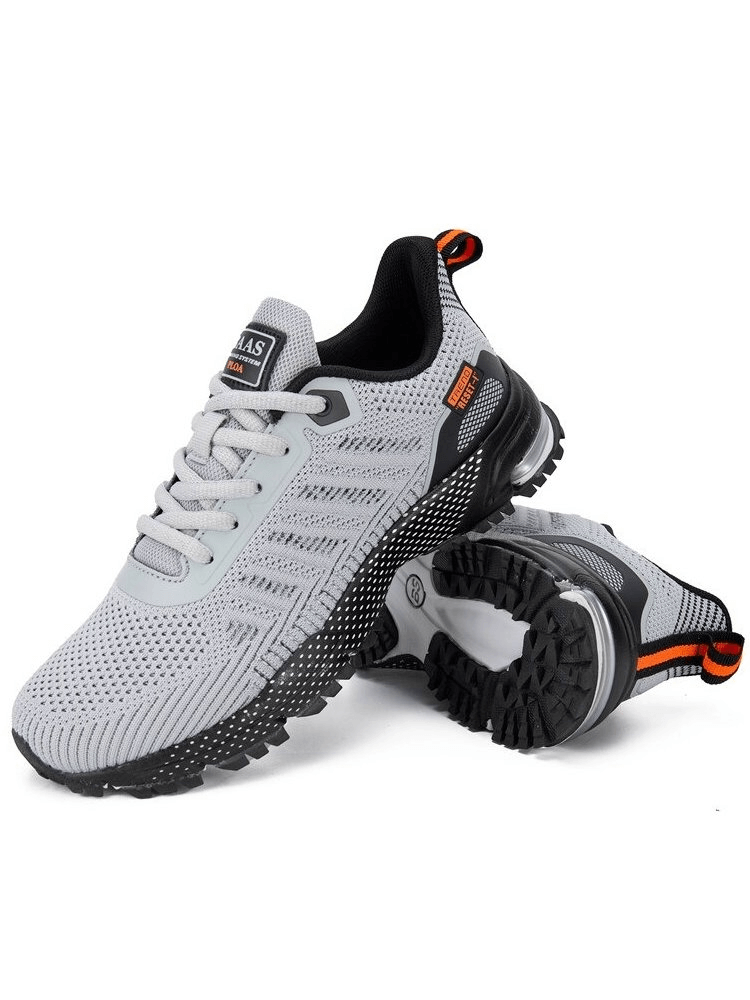 Wear-Resistant Non-Slip Women's Walking Shoes SF0249 with lace-up closure and TPR outsole for cushioning, gray color.