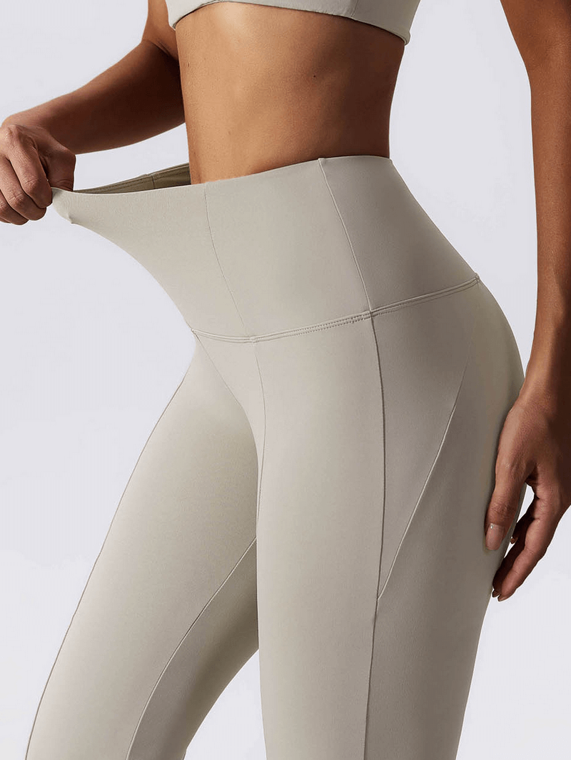 Pantalons de yoga taille haute à jambes larges pour femmes / vêtements de fitness - SPF1018 