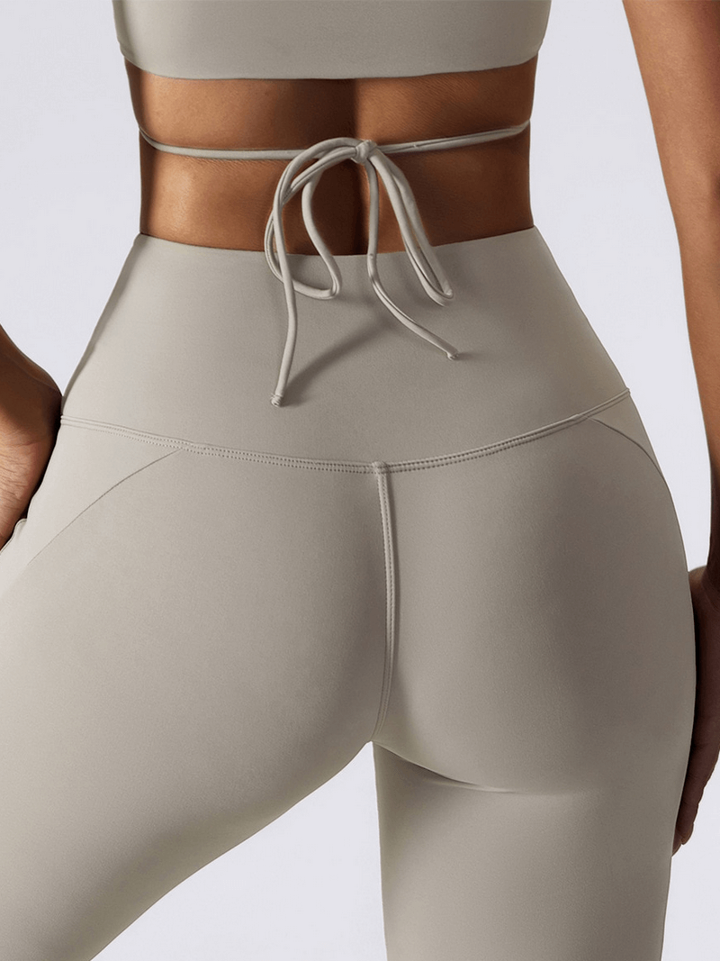 Pantalons de yoga taille haute à jambes larges pour femmes / vêtements de fitness - SPF1018 