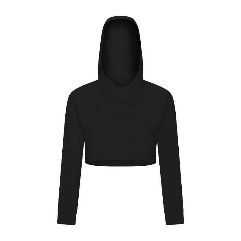 Women Workout Sports Hoodie / Fitness Cropped Hooded Sweatshirt - SF0000