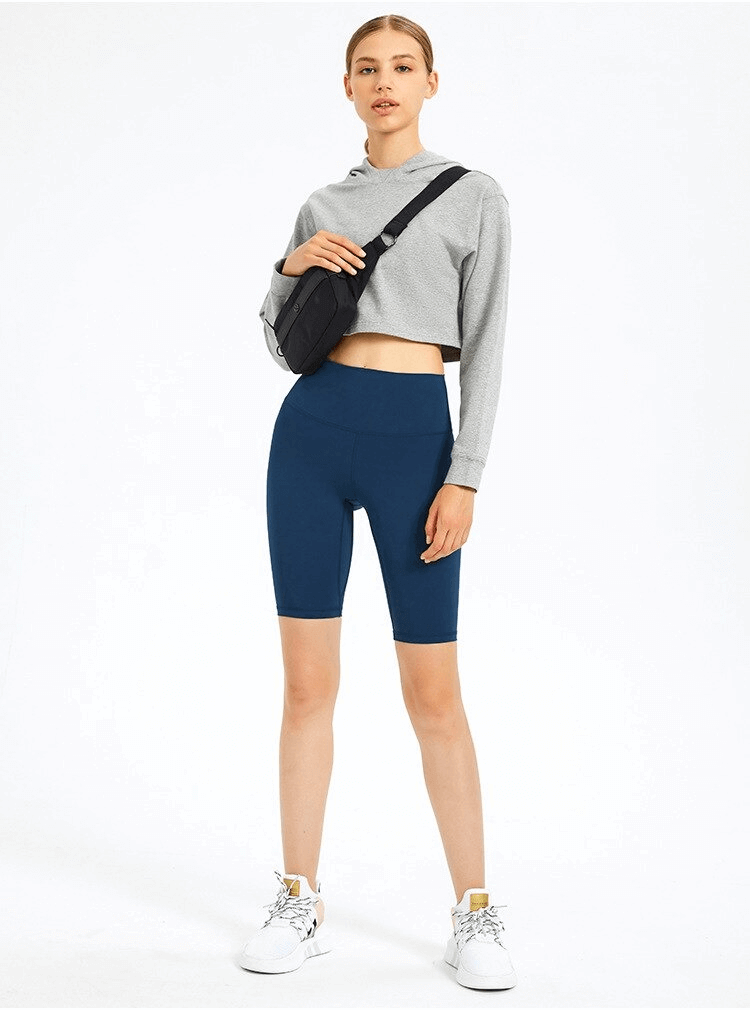 Women Workout Sports Hoodie / Fitness Cropped Hooded Sweatshirt - SF0000