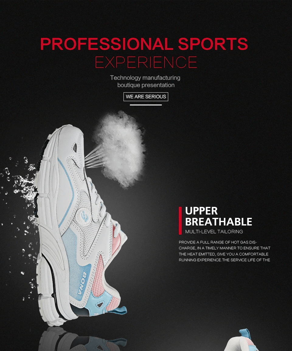 Women's breathable lightweight lace-up running shoes blowing air to highlight breathability and comfort - SF0199 model.