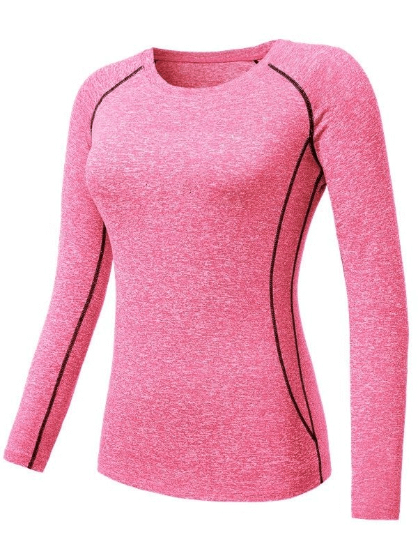Chemise de sport à manches longues et compression à séchage rapide pour femme - SPF0558 