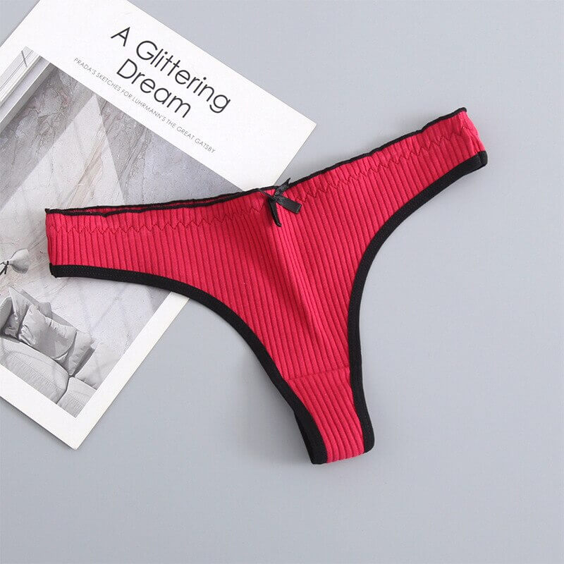 Women's Cotton Panties / Ladies Low-Rise T-back G-string - SF0967