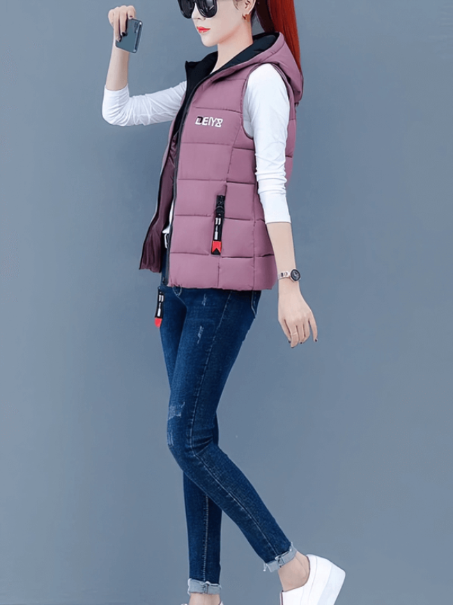 Damen-Daunenweste mit Reißverschlusstaschen – SF0132 