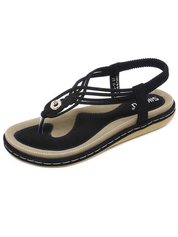 Sandales gladiateur plates pour femmes / Chaussures légères et élégantes pour dames - SPF1064 