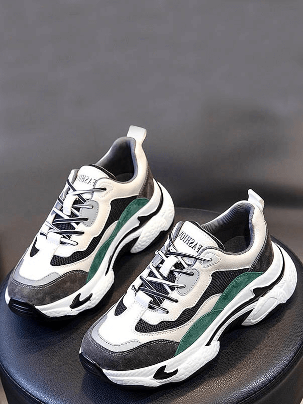 Damen-Plateau-Sneaker aus echtem Leder / modische Laufschuhe – SF0268