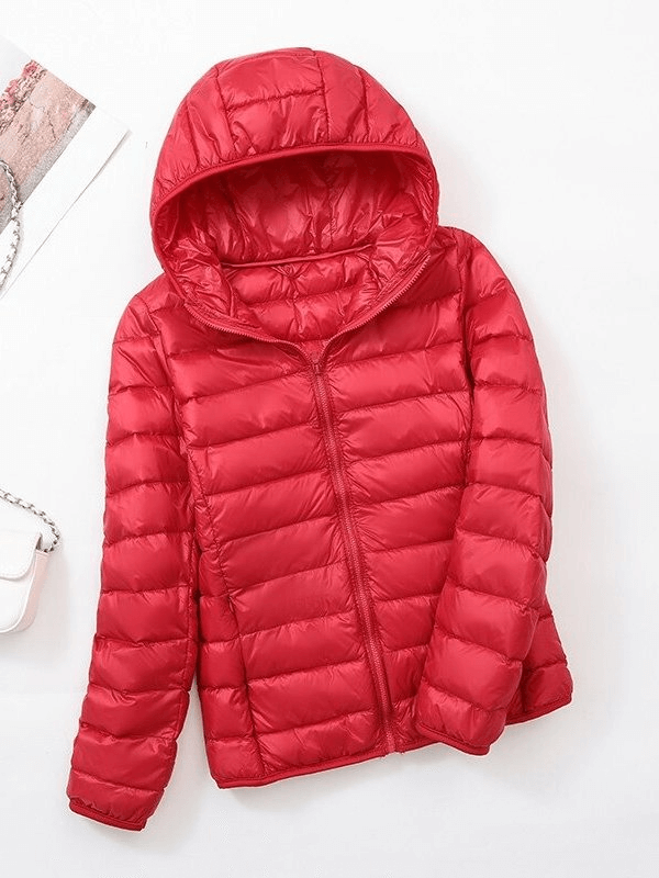 Women's Lightweight Down Jackets with Hood / Clothes with Zipper - SF0107