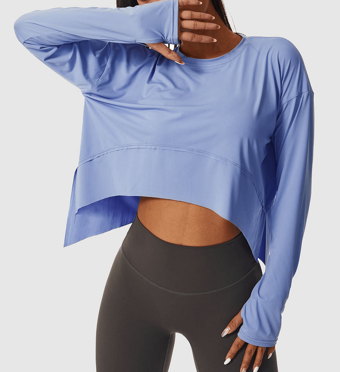 Women's Long Sleeves Quick Dry Gym Workout Top / Training Loose Clothes - SF1004
