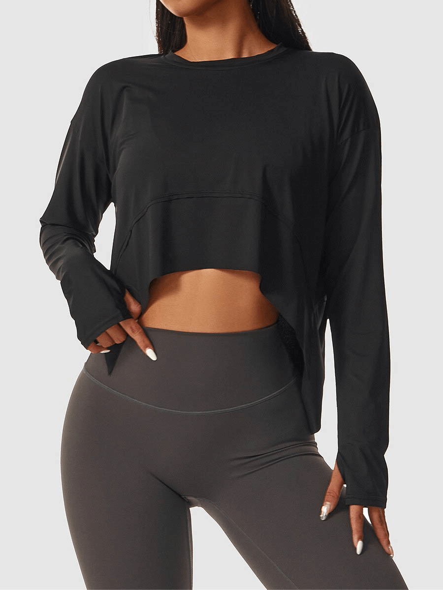 Women's Long Sleeves Quick Dry Gym Workout Top / Training Loose Clothes - SF1004