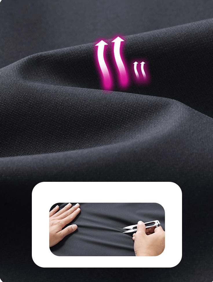 Breathable fabric material of Women's Reflective Waterproof Windbreaker Cycling Jacket with hand indicating flexibility and durability.