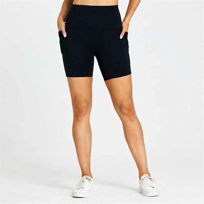 Kurze, enge, einfarbige Damen-Shorts mit Taschen – SF0407