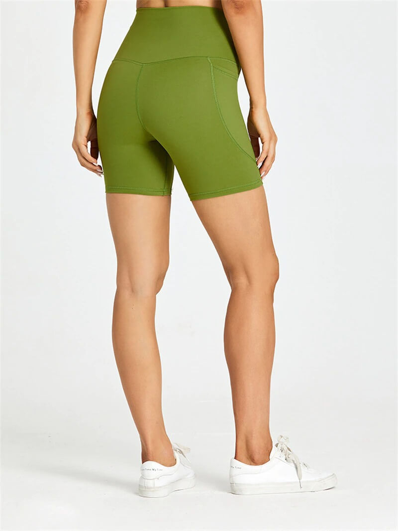 Kurze, enge, einfarbige Damen-Shorts mit Taschen – SF0407