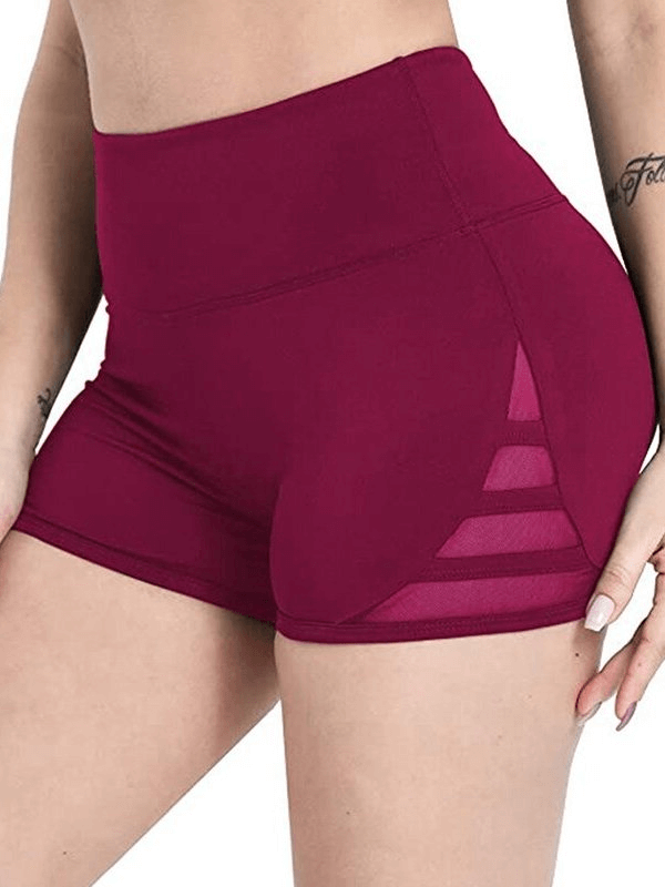 Women's Sports Fitness Shorts With Transparent Side Insert - SF0169